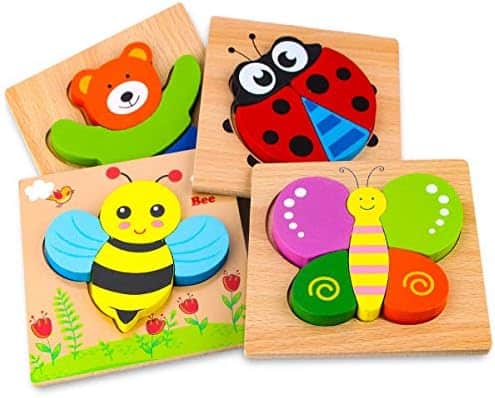 Afufu Holzpuzzle: Montessori Tier Holzpuzzle für coole Kids!